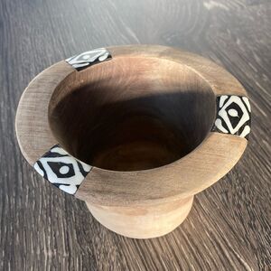 Ethnic design wooden bowl - New w/o tag